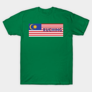 Kuching City in Malaysian Flag T-Shirt